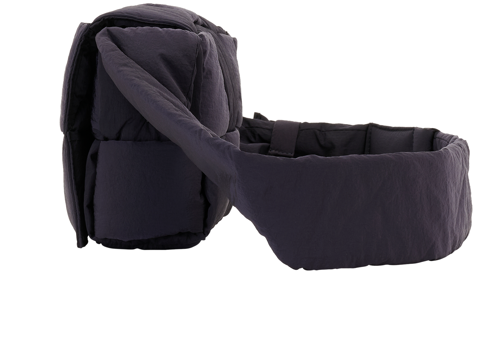 Padded Cassette Shoulder Bag, &pound;750, Handbags, Navy, Nylon, Bottom view